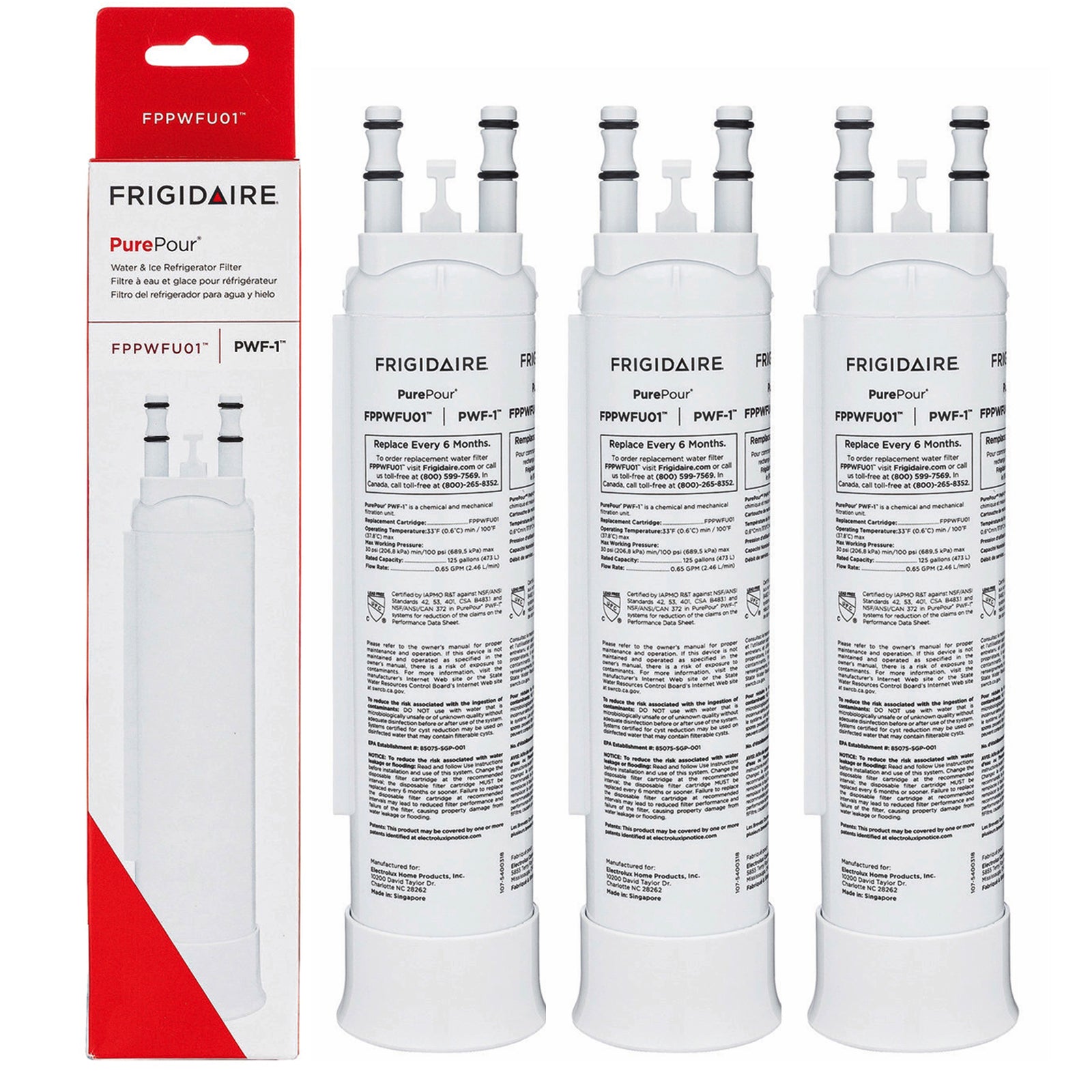 Frigidaire FPPWFU01 Refrigerator Water Filter, PurePour PWF-1