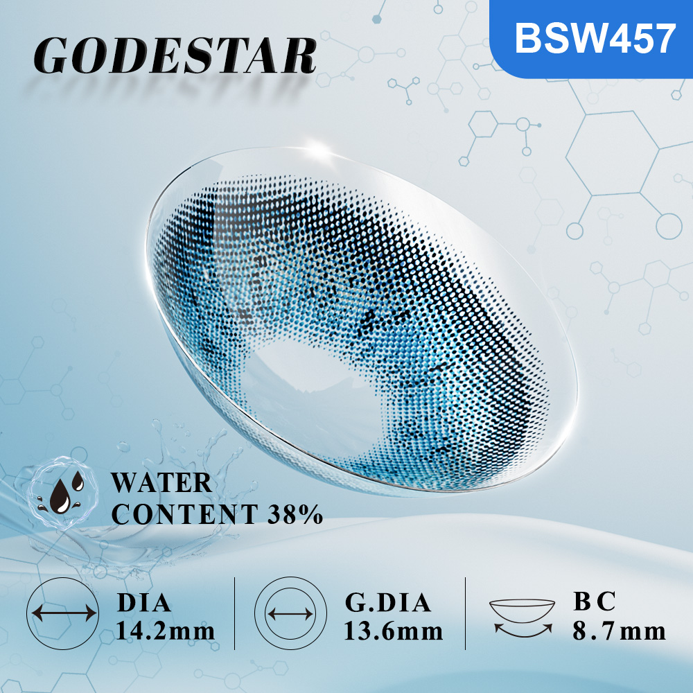 MIIEMO Aura Blue Colored Contacts (6 Months)