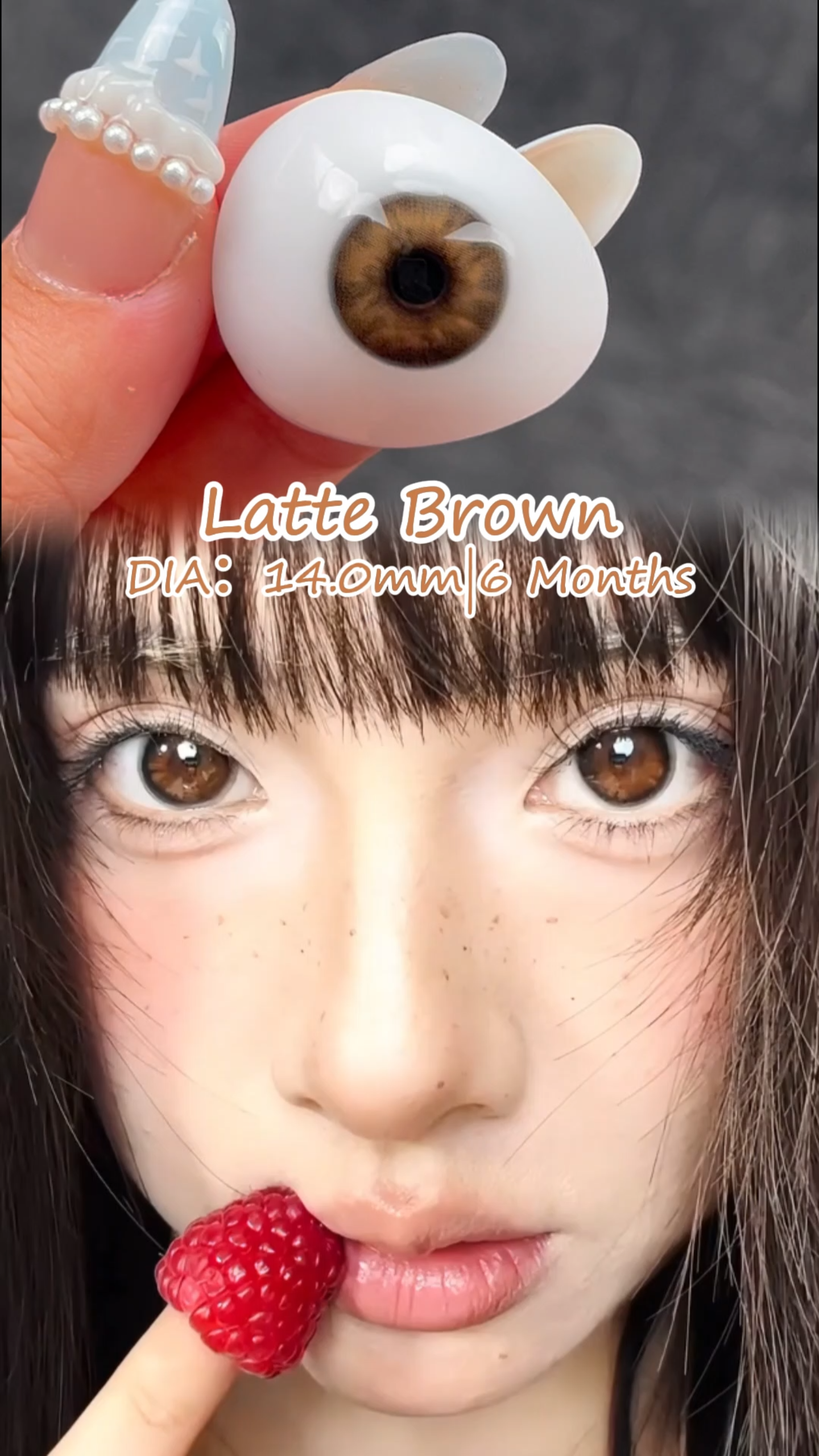 GODESTAR Latte Brown colored contact lenses video cover