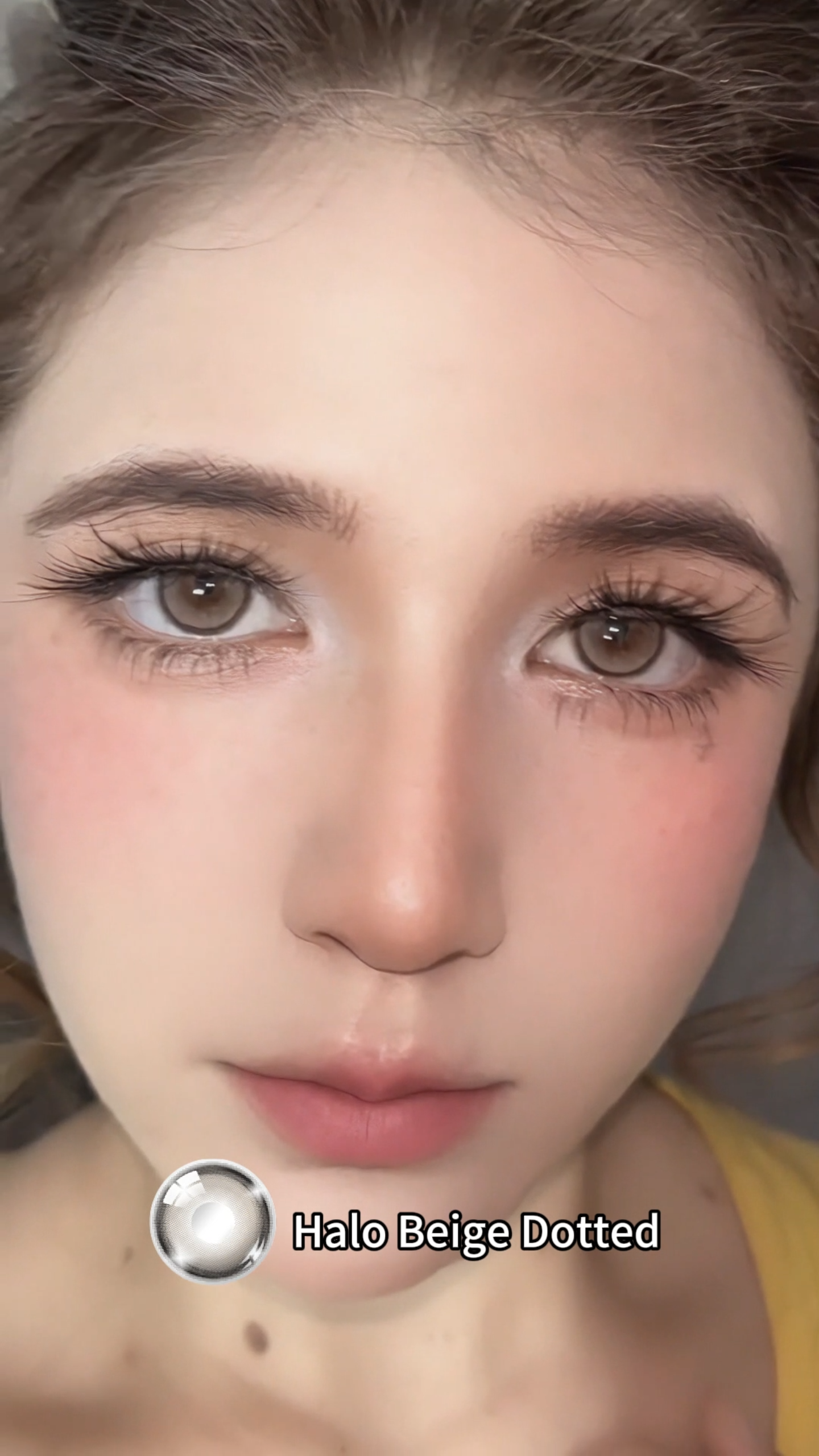 GODESTAR Mist Grey colored contact lenses video cover