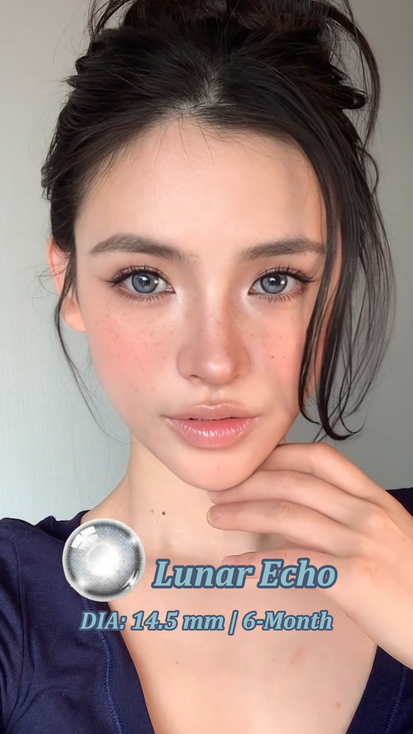 GODESTAR Lunar Echo Grey colored contact lenses video cover