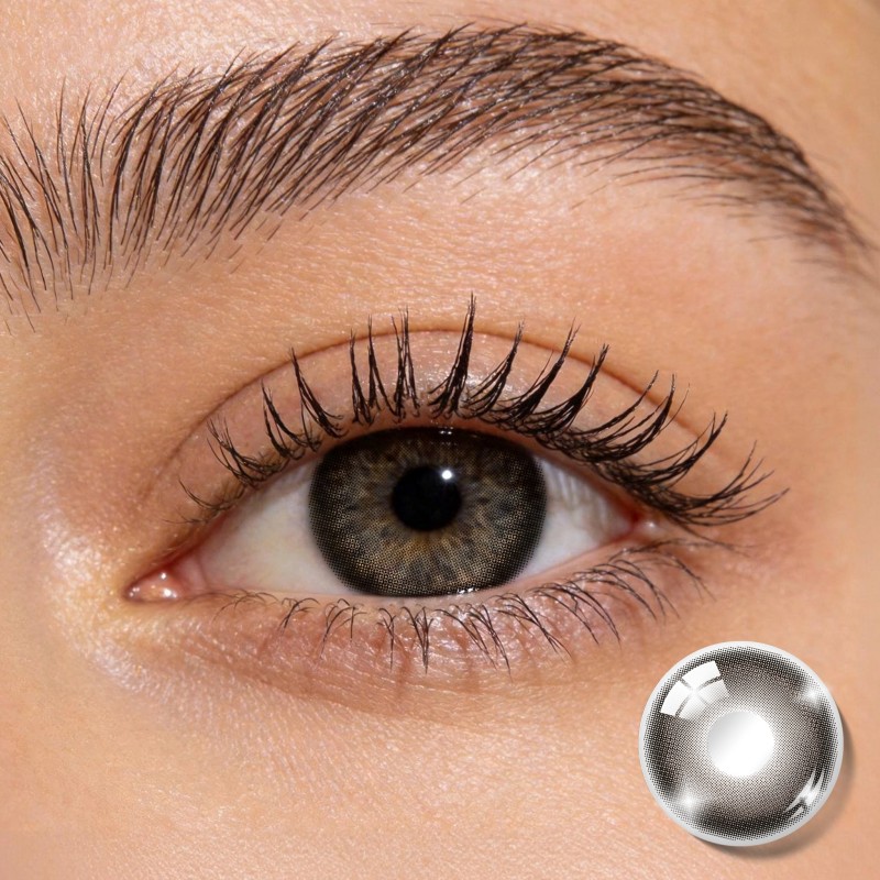 Godestar Big Eye Halo Brown Colored Contact Lenses – Natural Black Brown Gradient Contacts for Dark Eyes | 6 Months Wear