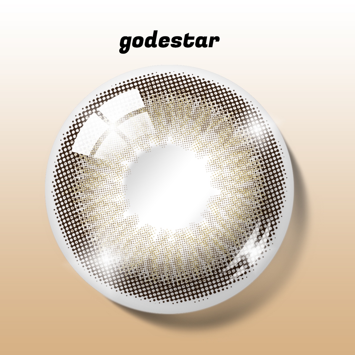 Godestar Feline Glow Colored Contacts – Golden Hazel Lenses for Dark Eyes | 6 Months Wear