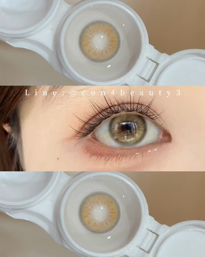 Godestar Butterscotch Ray Warm Honey Amber Colored Contacts – Natural Enhancing Lenses | 6 Months