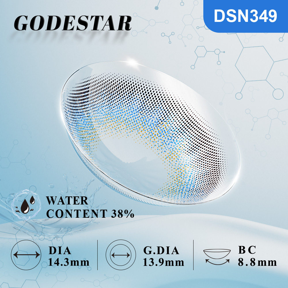 MIIEMO Sky Blue Colored Contacts (6 Months)