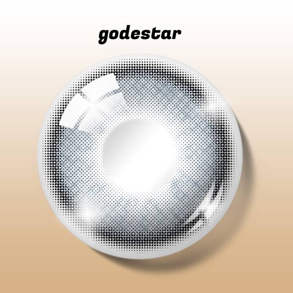 Godestar Lunar Echo Colored Contact Lenses | Natural Grey Contacts | 6-Month Wear