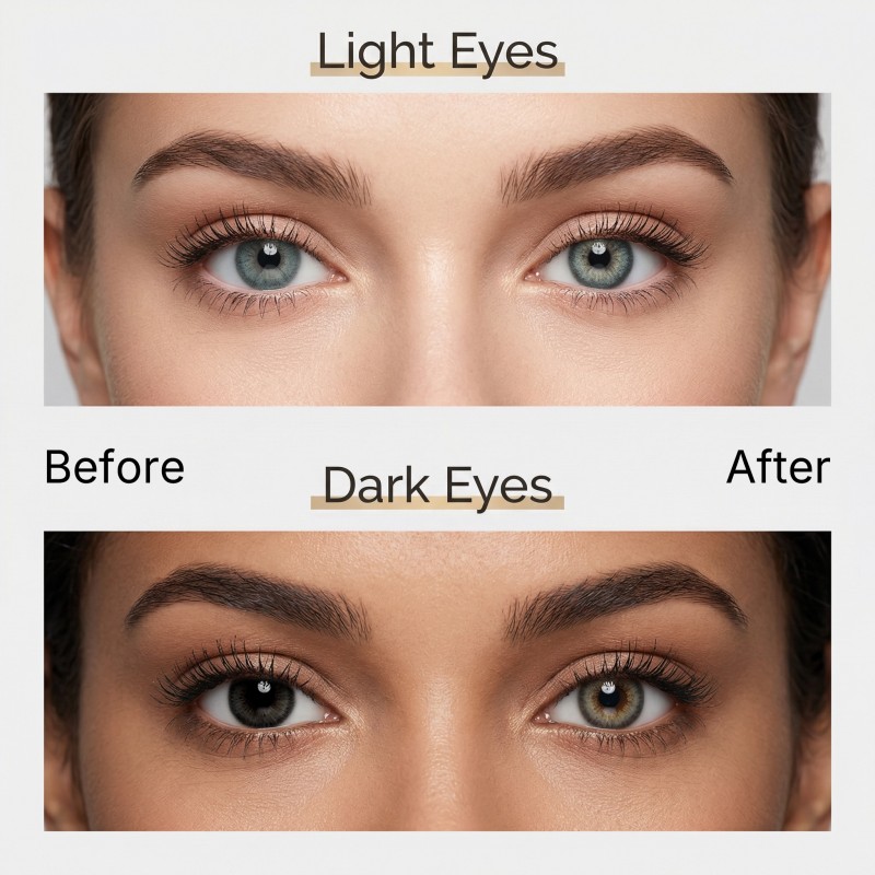 Godestar Dark Halo Brown Colored Contact Lenses – Natural Big Eye Black Brown Contacts | 6 Months Wear