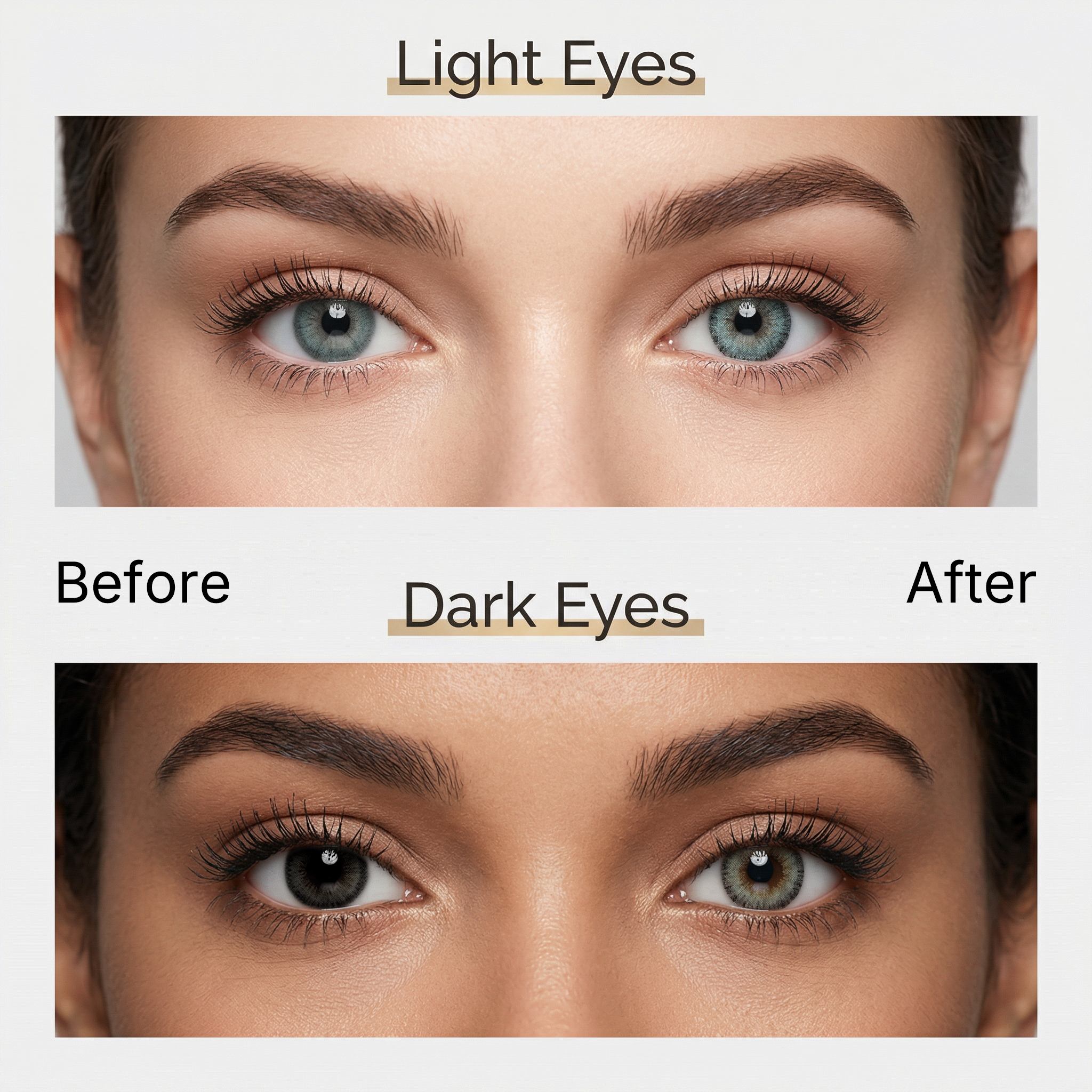 Godestar Arctic Breeze Colored Contacts – Natural Ice Gray Blue Lenses for Dark Eyes | 6 Months Wear