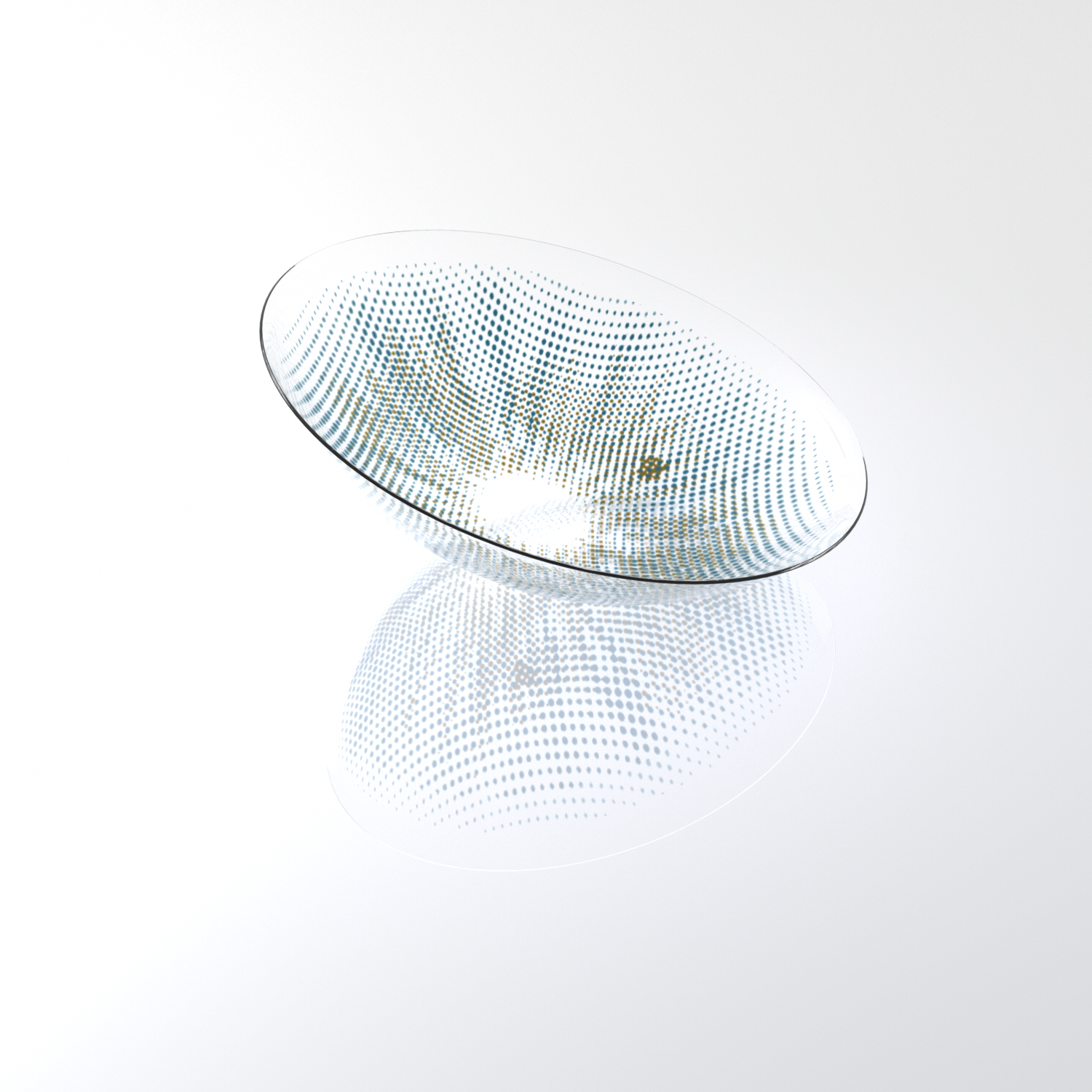 MIIEMO Icy Blue Gold Grid Colored Contact Lenses | Frosted Crystal Daily Wear, 6 Months