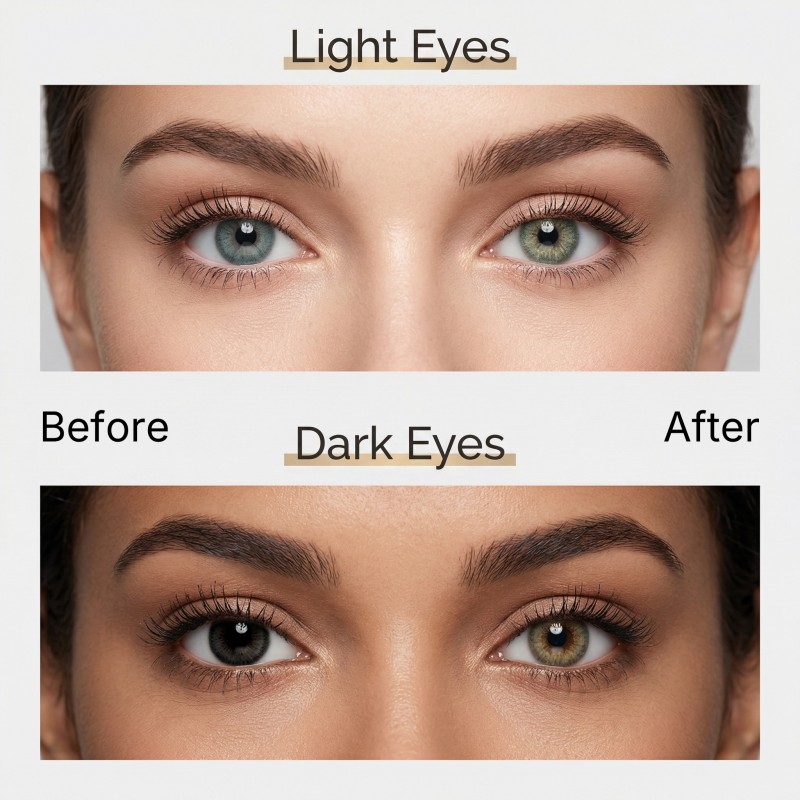 MIIEMO Natural Chocolate Colored Contact Lenses – Soft Brown for Daily Makeup Looks | 6 Months Wear
