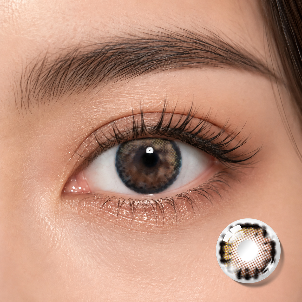 GODESTAR Classic Brown Colored Contacts – Natural Warm Brown 6-Month Lenses