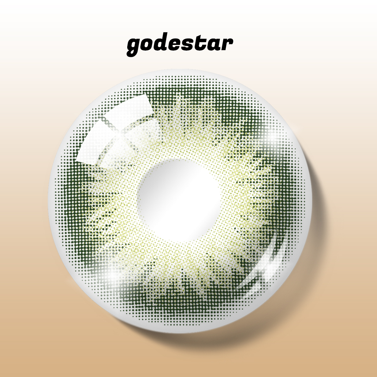 godestar Mossy Hazel Contact Lenses | Warm Olive Green Brown | 6-Month Wear