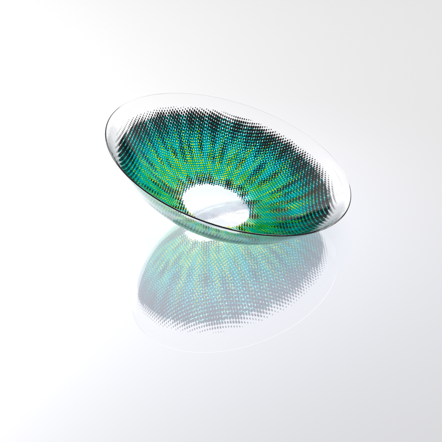 Teal Aura Halation Contact Lenses, Daily Wear, 6 Months