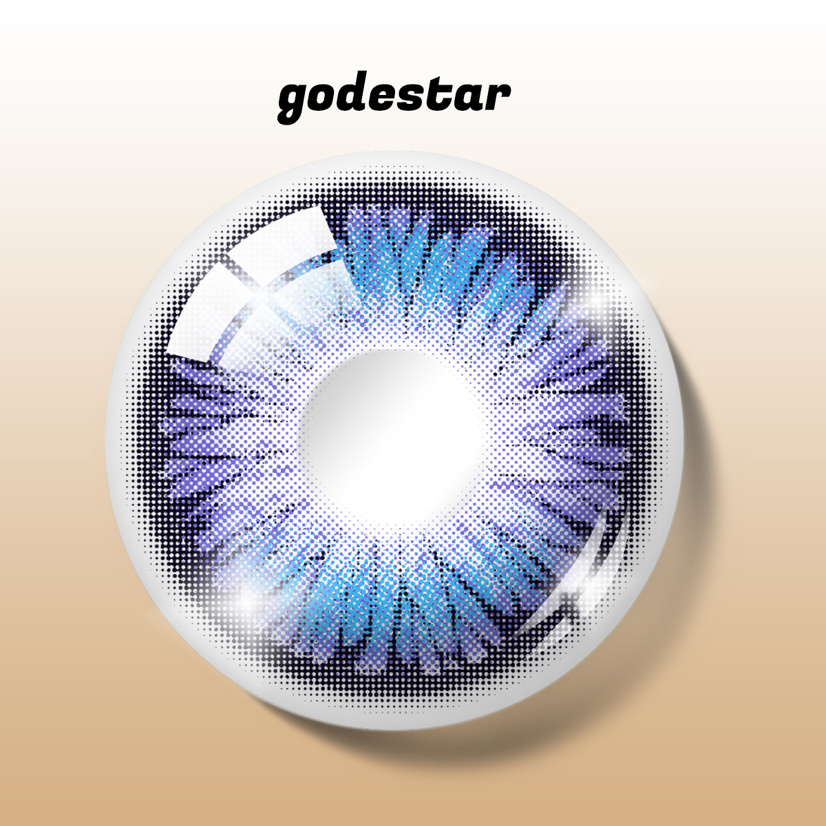 godestar Nebula Violet Blue Contacts – Stunning Purple-Blue Gradient, 6 Months