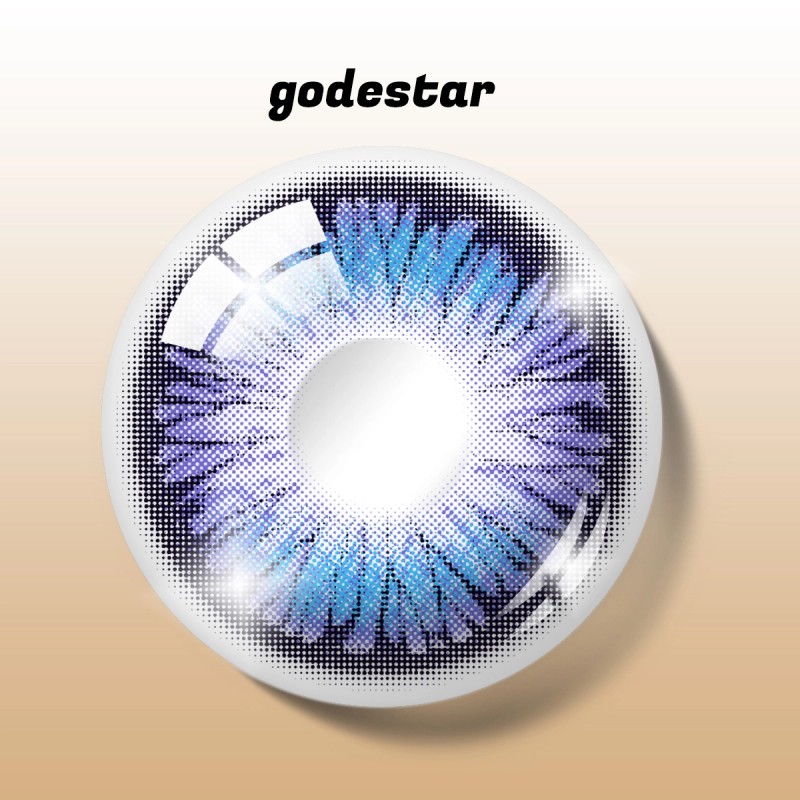 Godestar Nebula Violet Blue Contacts – Stunning Purple-Blue Gradient, 6 Months Wear