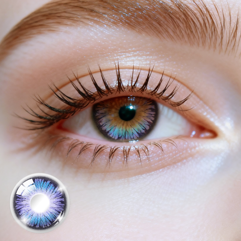 godestar Nebula Violet Blue Contacts – Stunning Purple-Blue Gradient, 6 Months