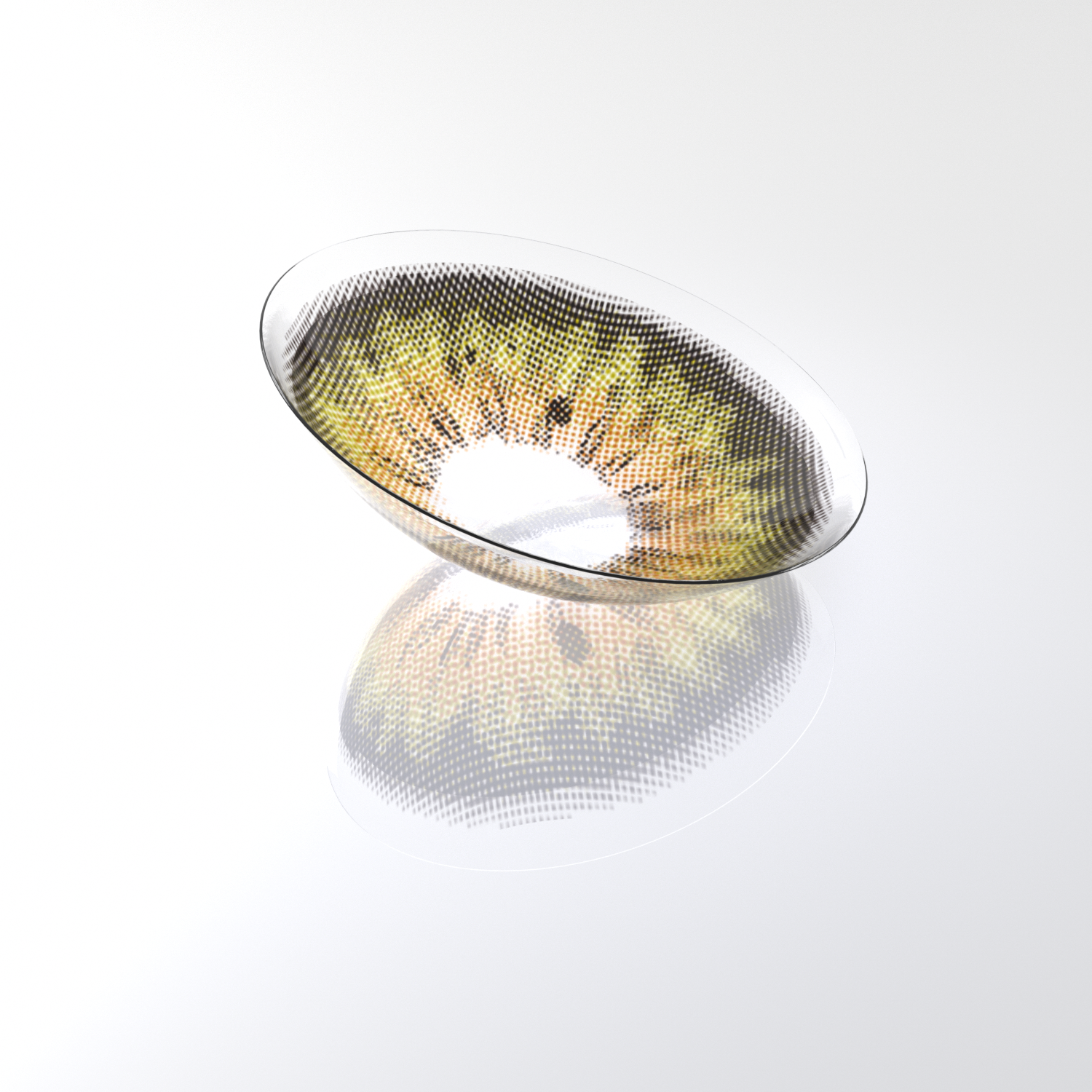 MIIEMO Halo Honey Brown Colored Contact Lenses – Natural Golden Brown Contacts for Dark Eyes | 6 Months