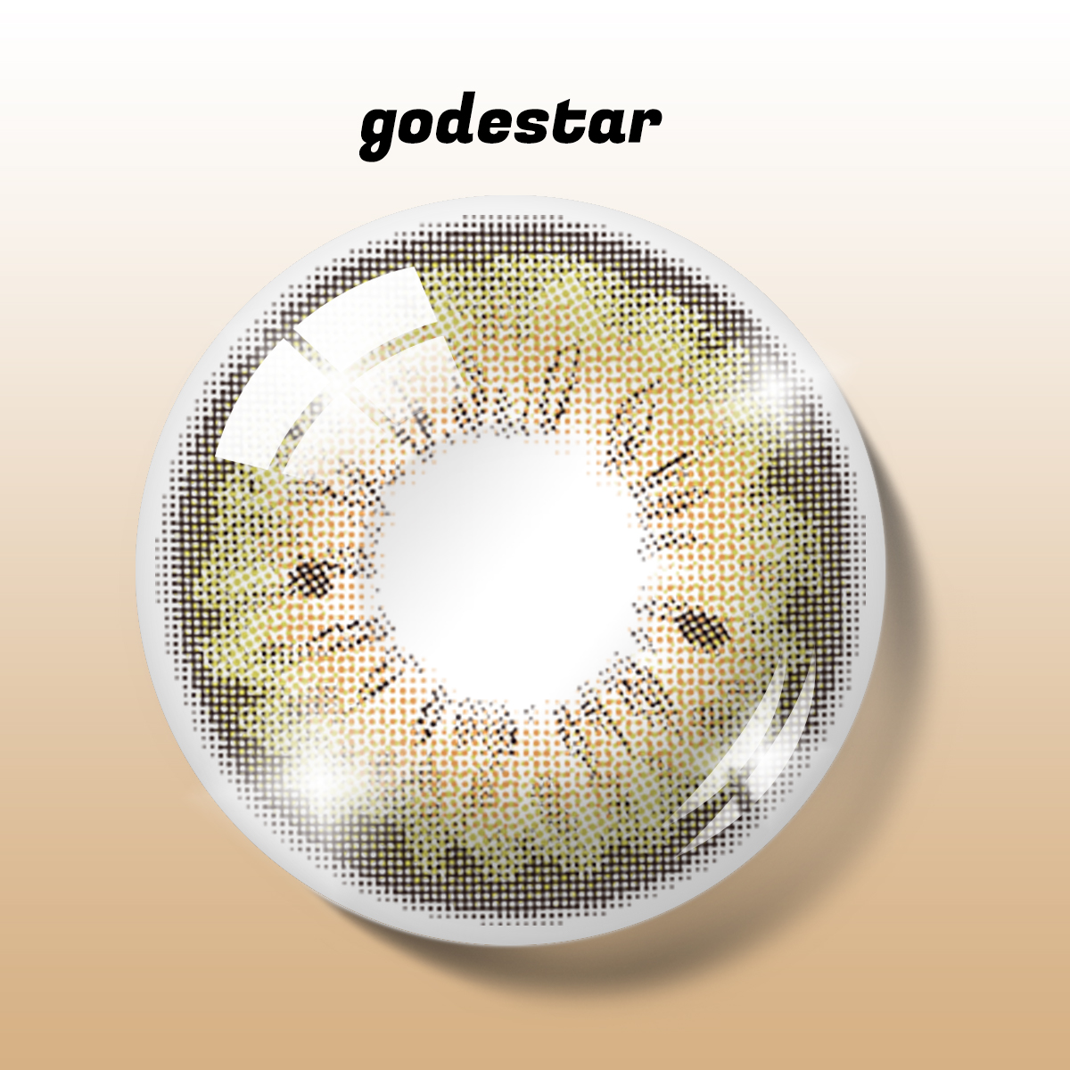 MIIEMO Halo Honey Brown Colored Contact Lenses – Natural Golden Brown Contacts for Dark Eyes | 6 Months