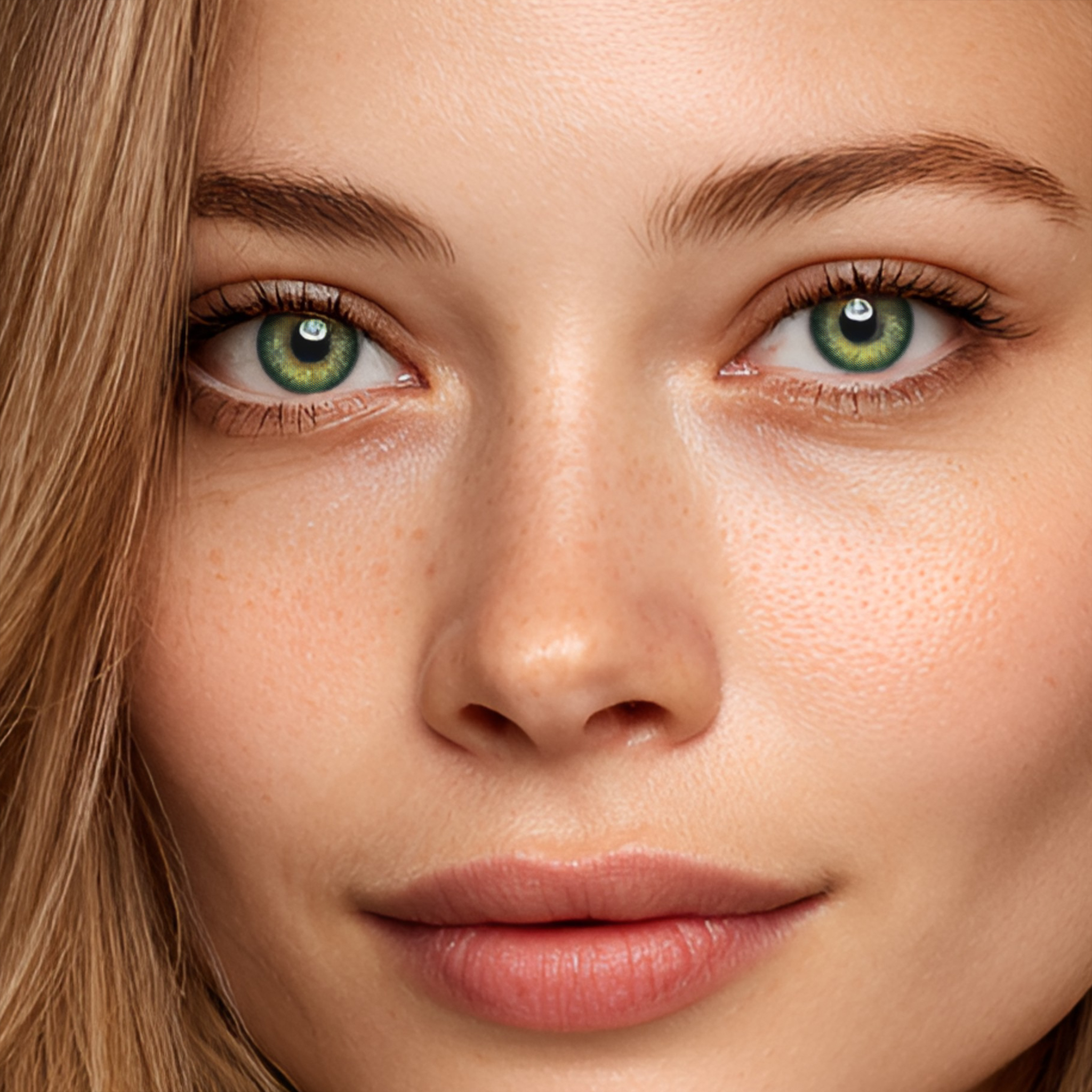 Godestar Forest Aura Green Colored Contact Lenses – Natural Olive Green Contacts for Dark Eyes | 6 Months