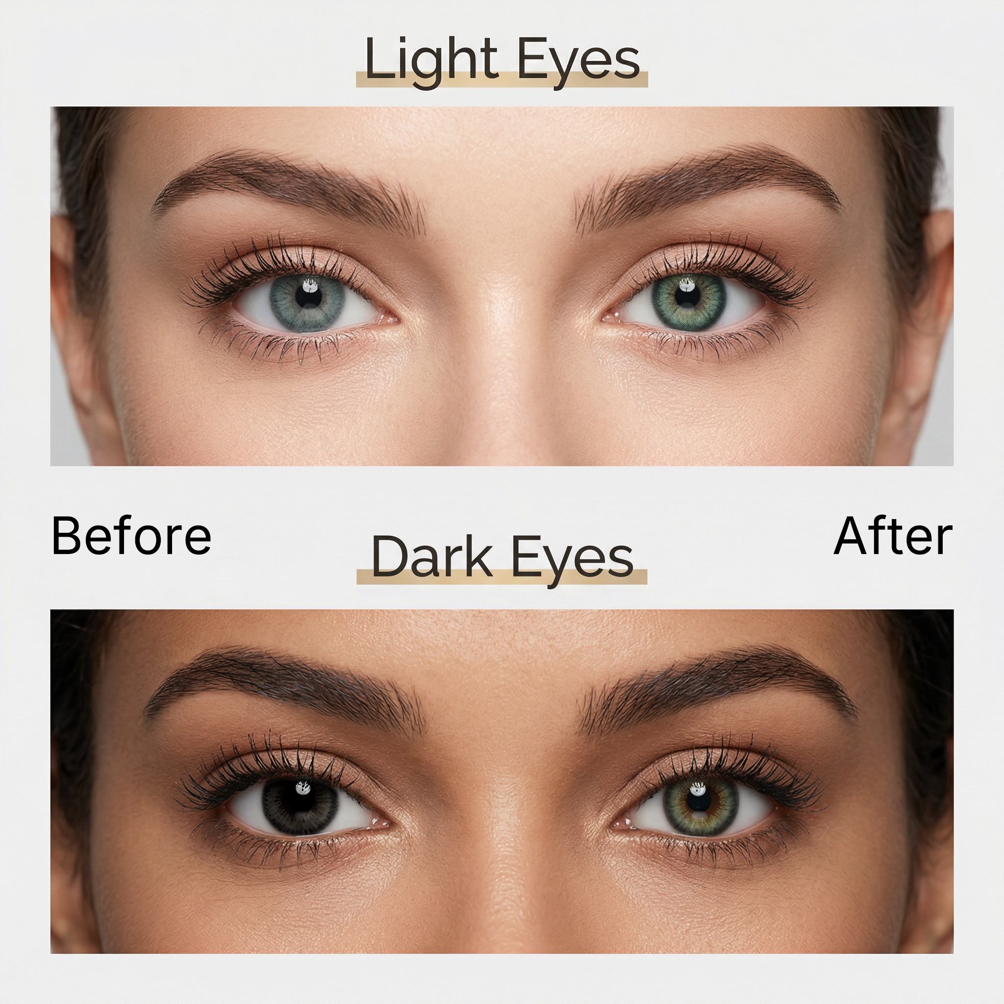 Godestar Siren Forest Colored Contacts – Emerald Green Lenses for Dark Eyes | 6 Months Wear