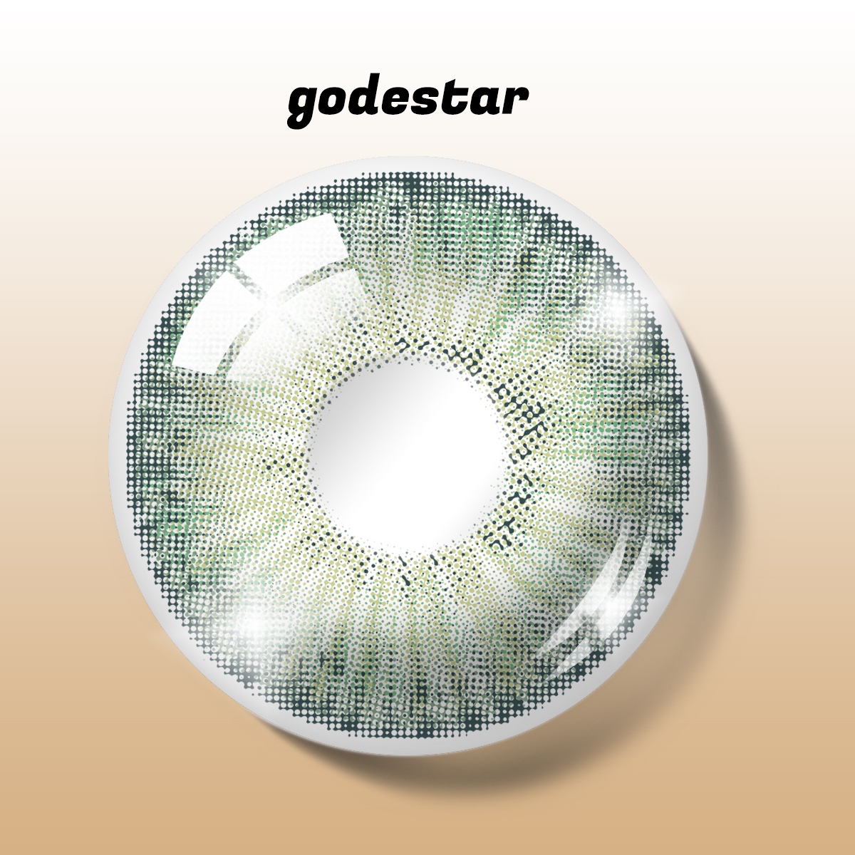 Godestar Aurora Green Colored Contacts – Radiant Moss Green Lenses for Dark Eyes | 6 Months Wear