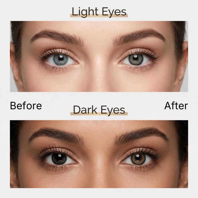 Godestar Warm Hazel Brown Colored Contact Lenses – Natural Big Eye Hazel Contacts for Dark Eyes | 6 Months Wear