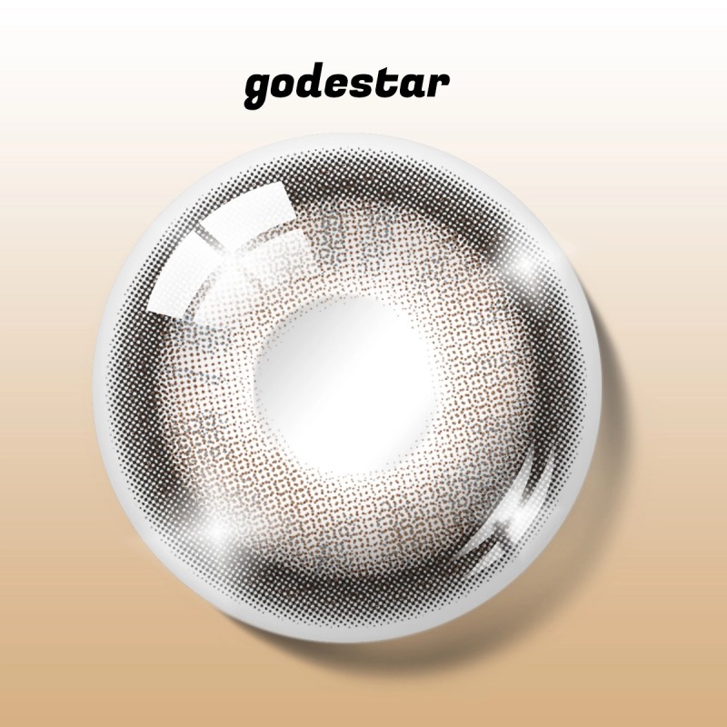 Godestar Warm Hazel Brown Colored Contact Lenses – Natural Big Eye Hazel Contacts for Dark Eyes | 6 Months Wear