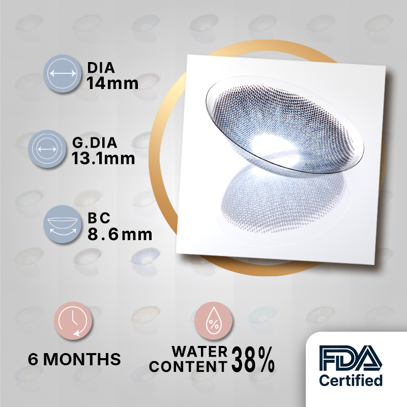 Godestar Cool Ash Gray Contacts – 6 Months