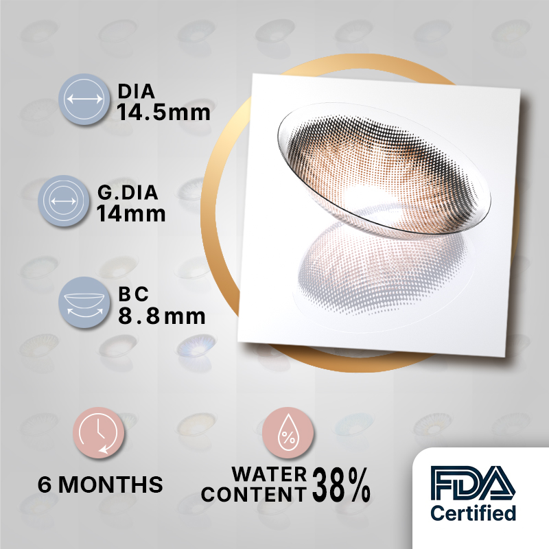 Godestar Warm Honey Brown Contacts – 6 Months