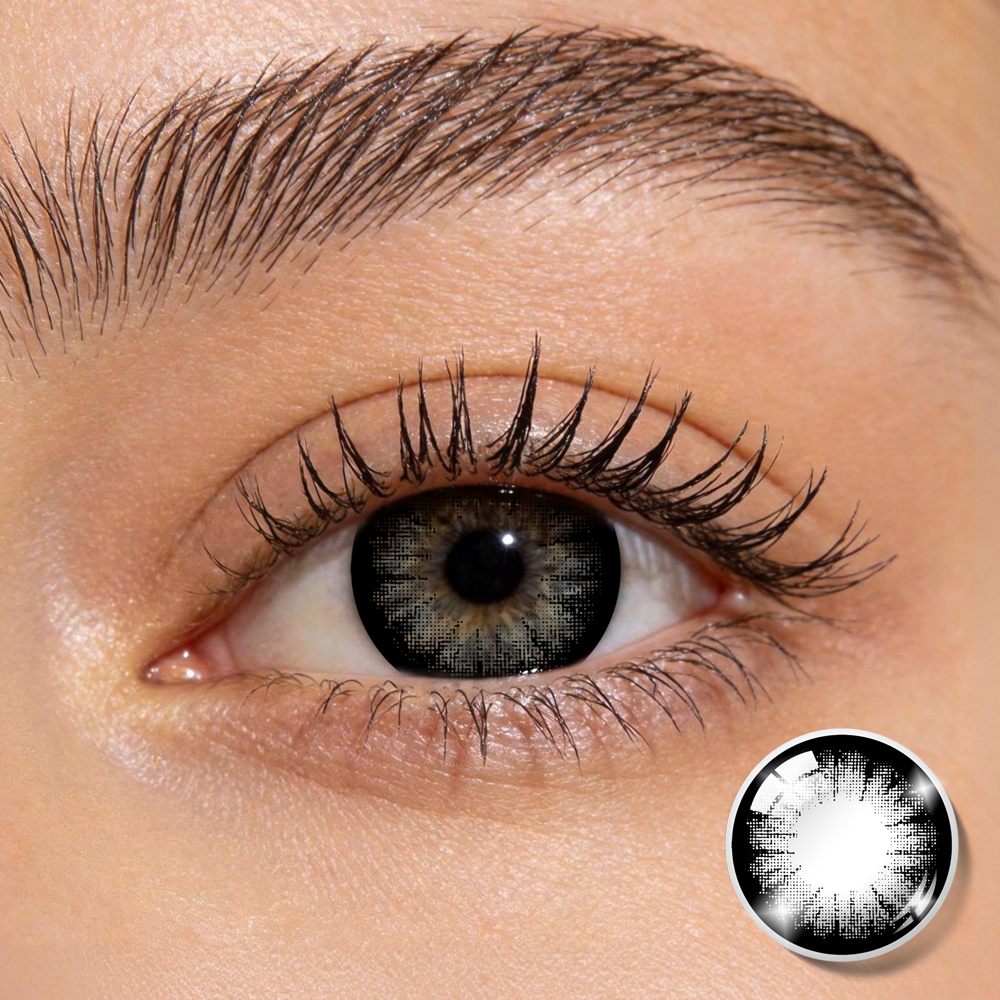 Graphite Grey colored contacts