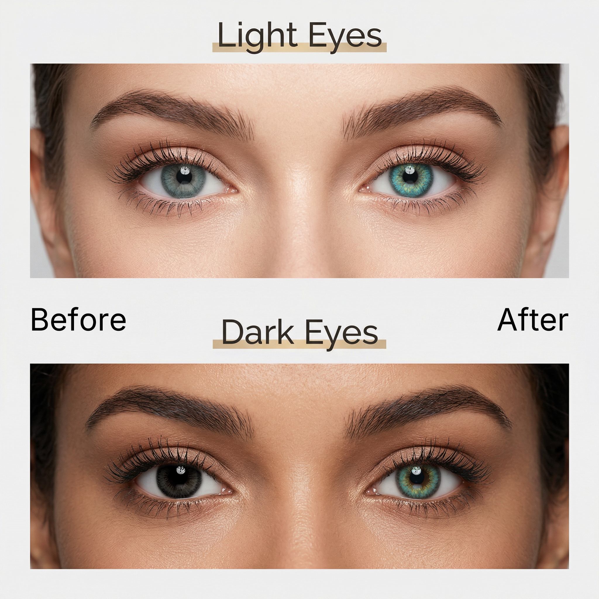 Godestar Starry Azure Colored Contacts – Vibrant Blue Green Lenses for Dark Eyes | 6 Months Wear