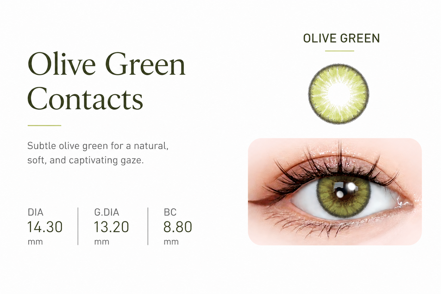 Godestar Olive Green Contacts