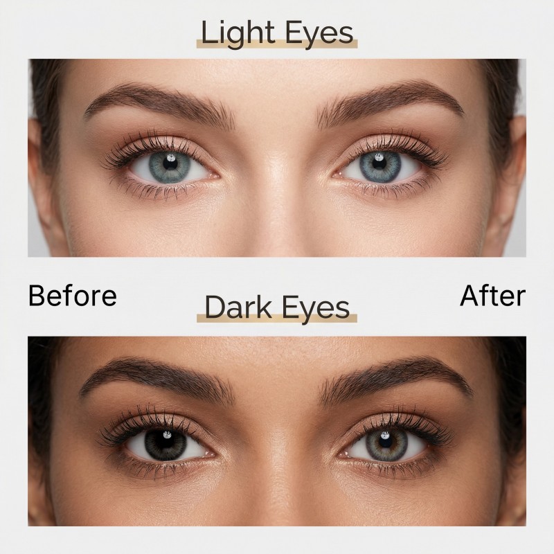 Godestar Cool Ash Gray Colored Contact Lenses – Natural Small Diameter Grey Contacts for Dark Eyes | 6 Months Wear