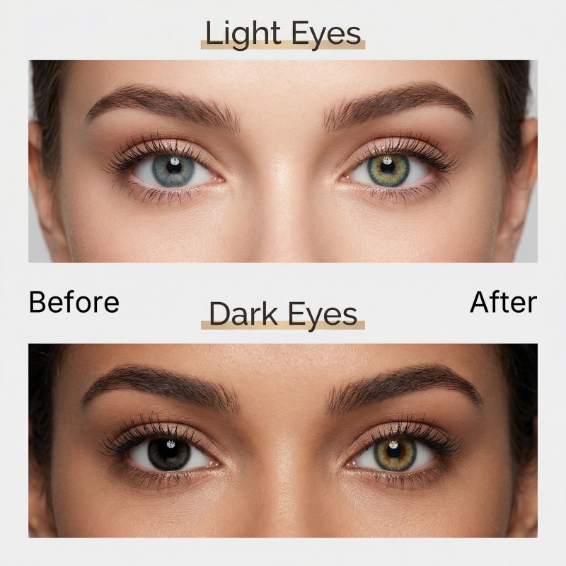 Godestar Smoky Quartz Halo Contacts – Gray Gold Gradient, Natural Shimmer, 6 Months Wear