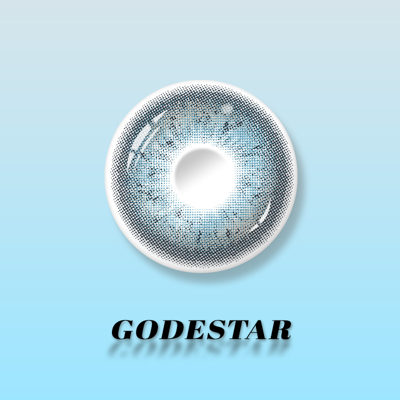 MIIEMO Aura Blue Colored Contacts (6 Months)