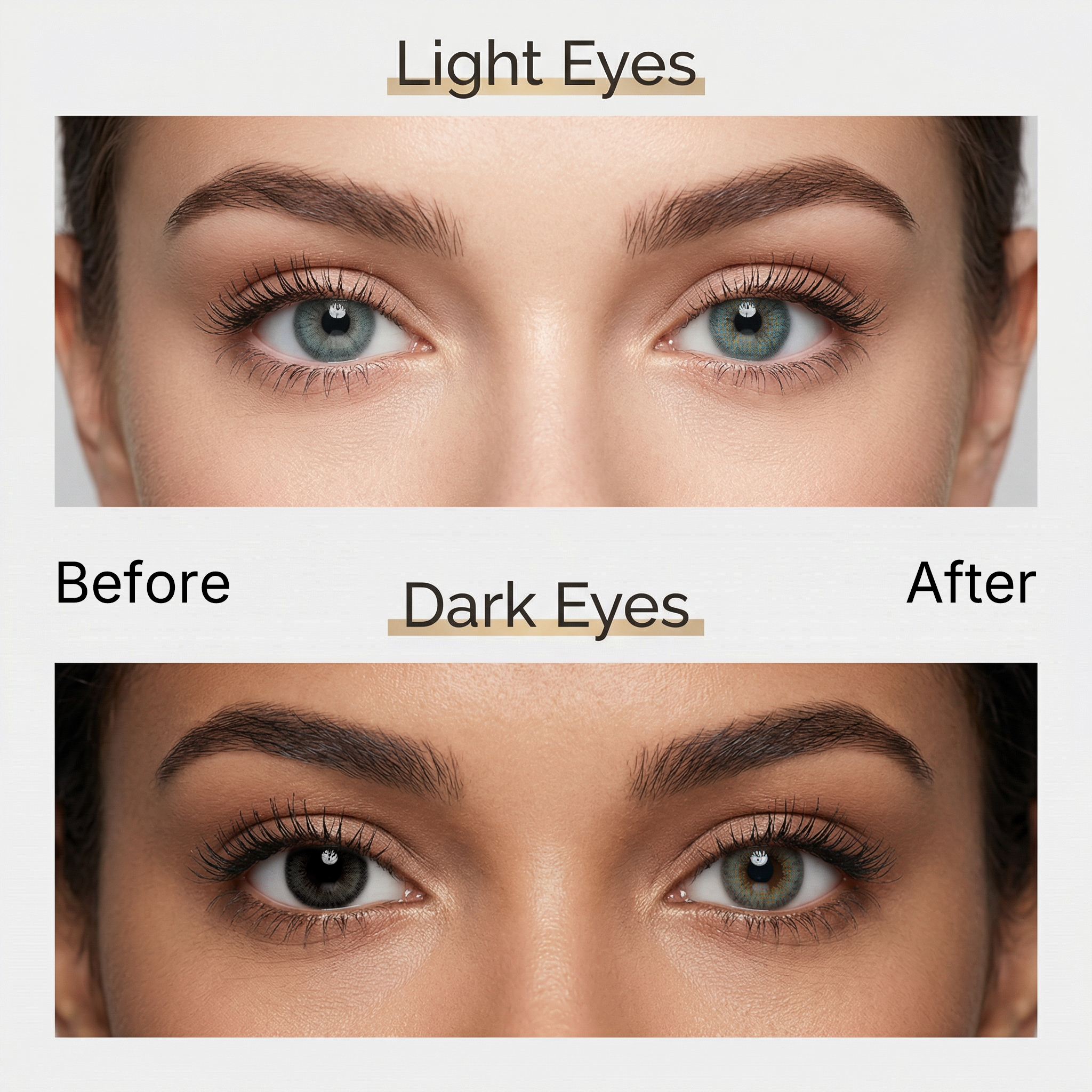 MIIEMO Icy Blue Gold Grid Colored Contact Lenses | Frosted Crystal Daily Wear, 6 Months