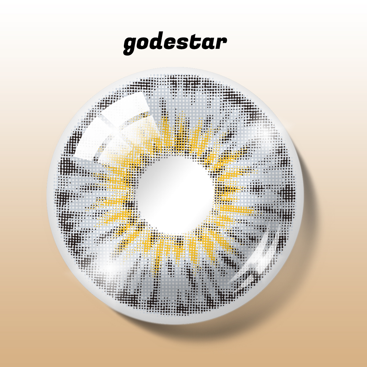 godestar Amber Haze Contact Lenses | Cool Gray | 6-Month Wear