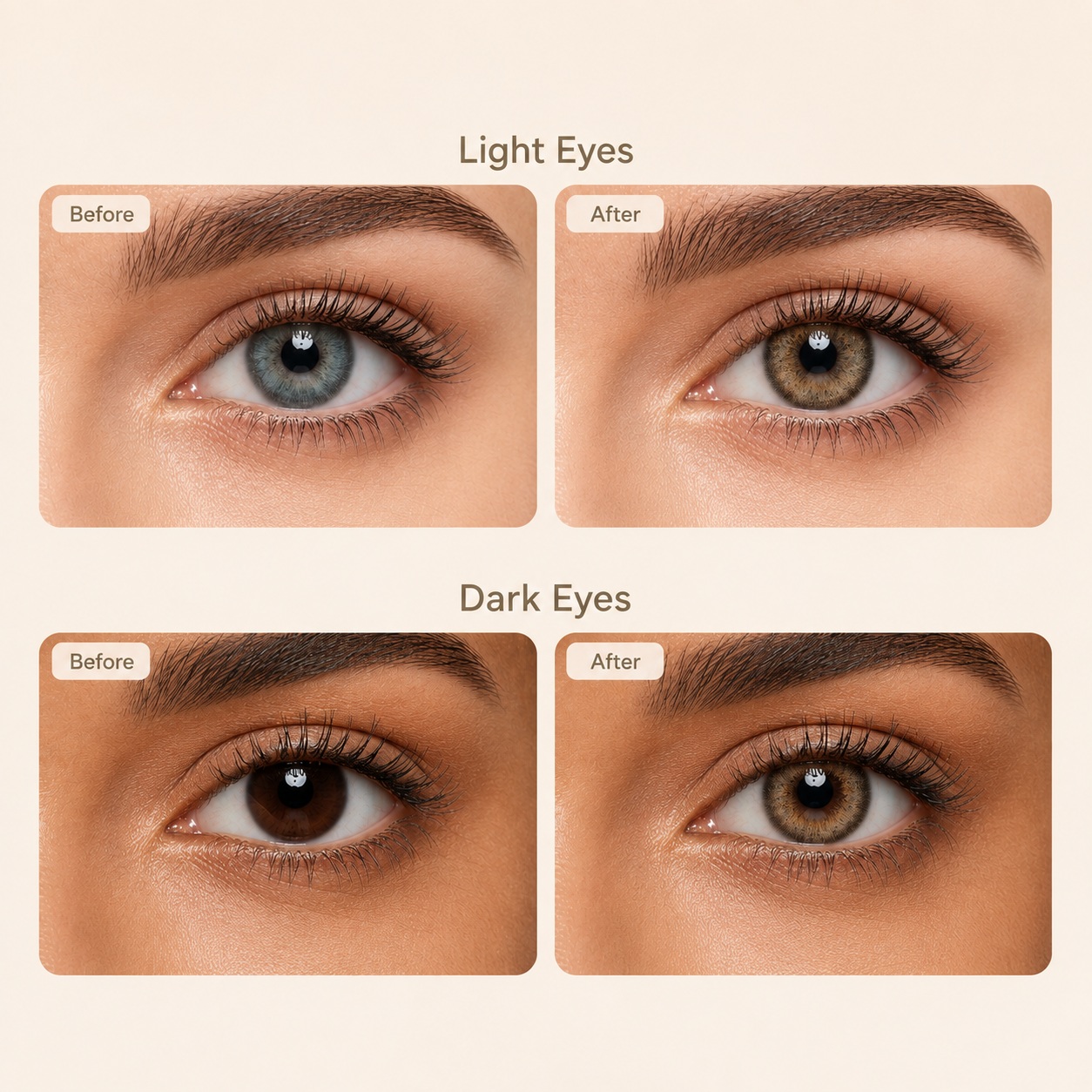 Godestar Cozy Hazel Plaid Colored Contact Lenses | Natural Warm-Toned Eye Enhancement, 6-Month Wear