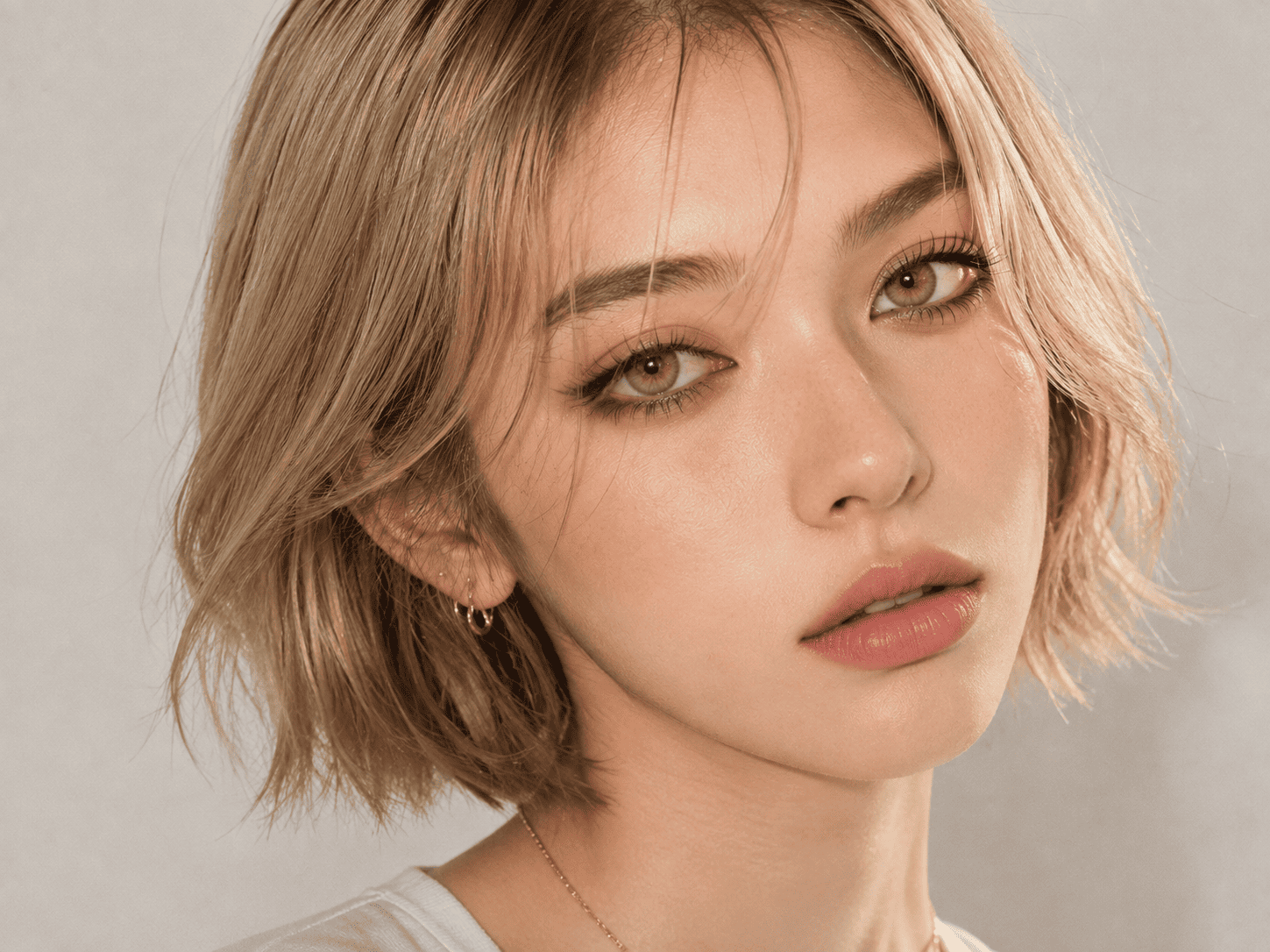 GODESTAR Butterscotch Ray honey amber colored contacts worn on light eyes