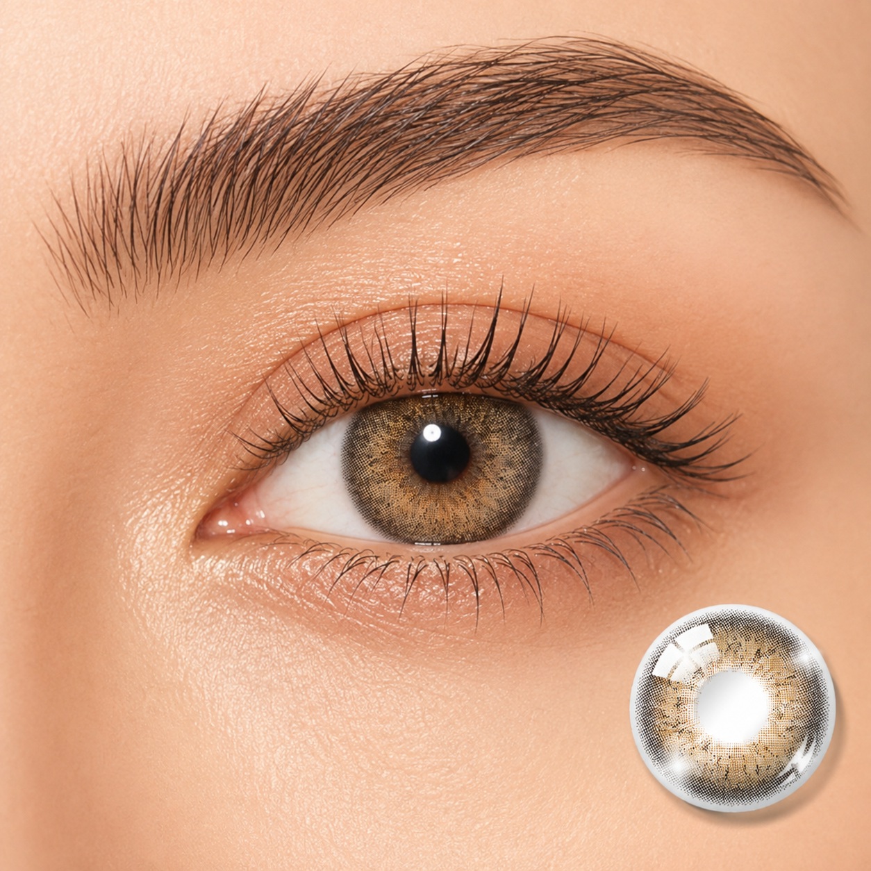 Godestar Cozy Hazel Plaid Colored Contact Lenses | Natural Warm-Toned Eye Enhancement, 6-Month Wear