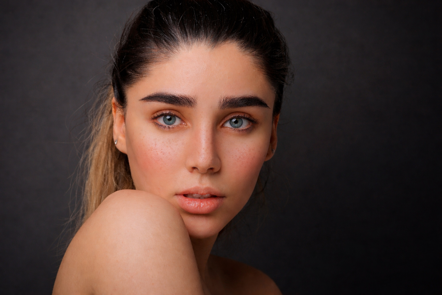 natural colored contacts on brown eyes