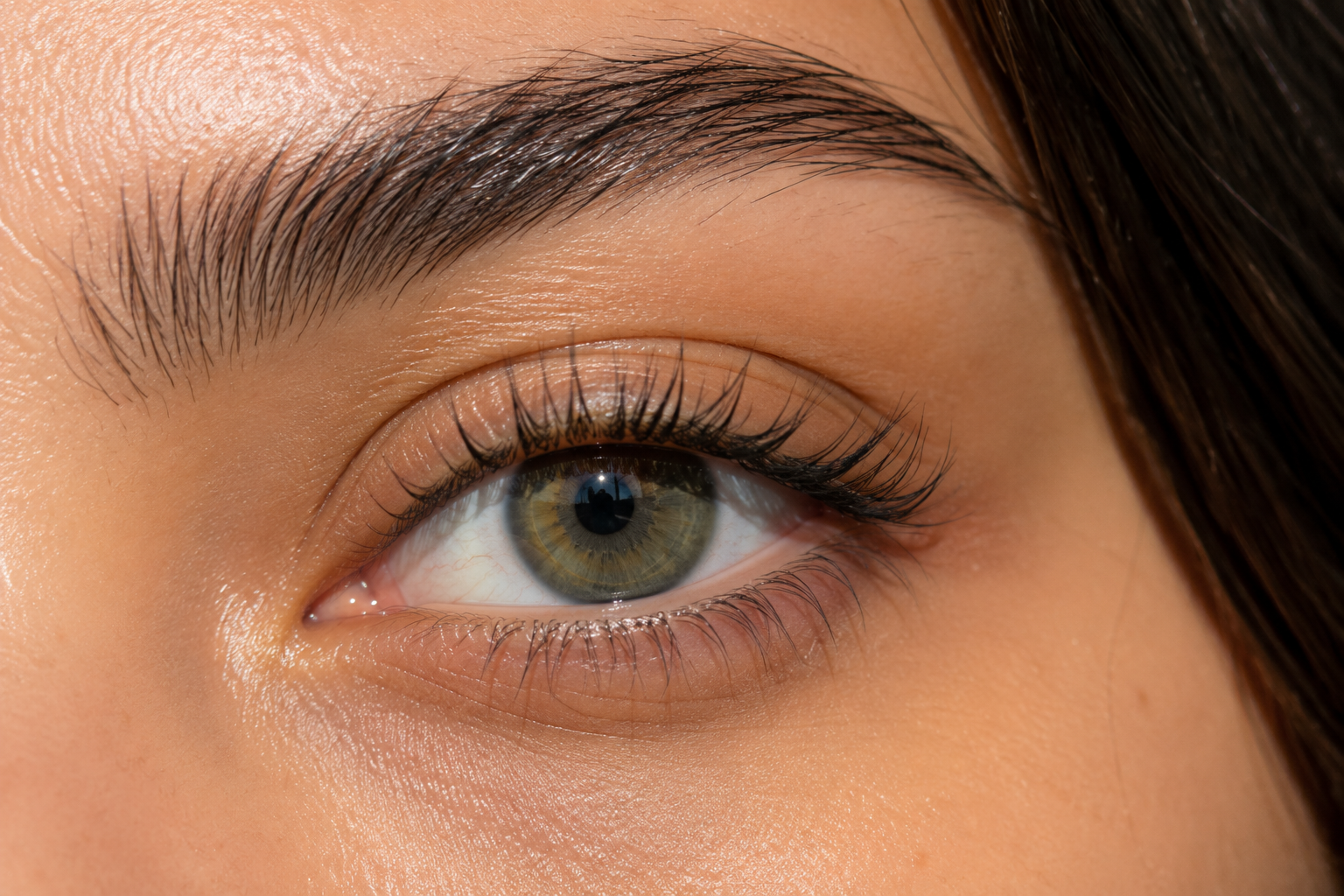 olive green contacts on dark brown eyes