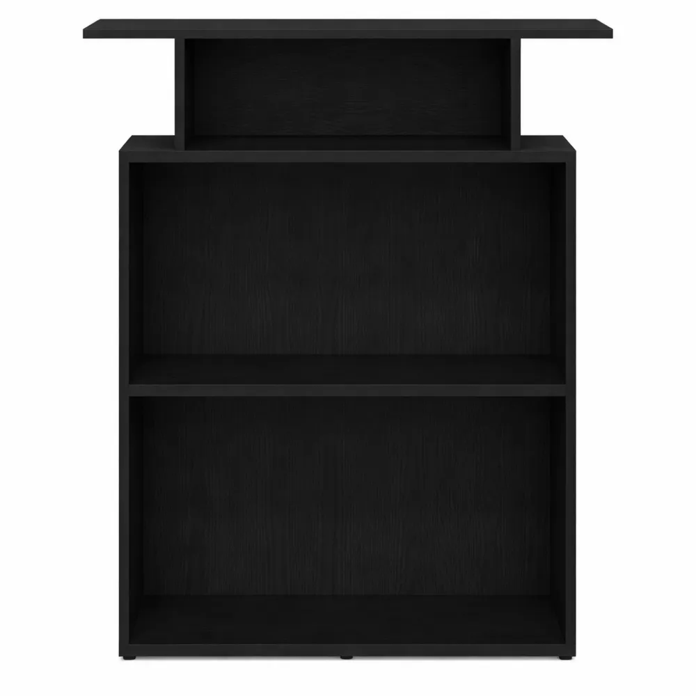 Scrivania per Reception in Legno Massello Nera 100x40x104 cm