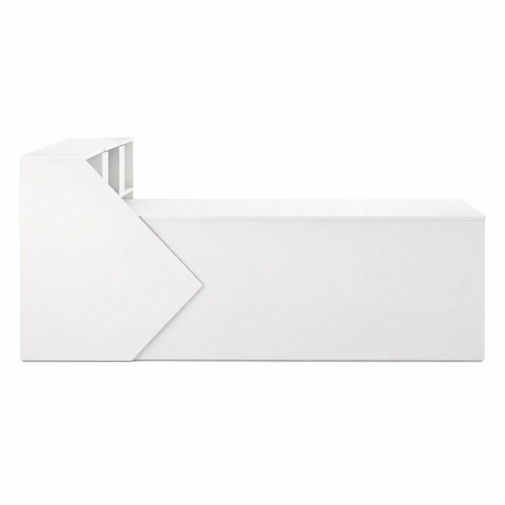 Bancone Reception Regolabile con Scaffali per Ufficio e Negozio