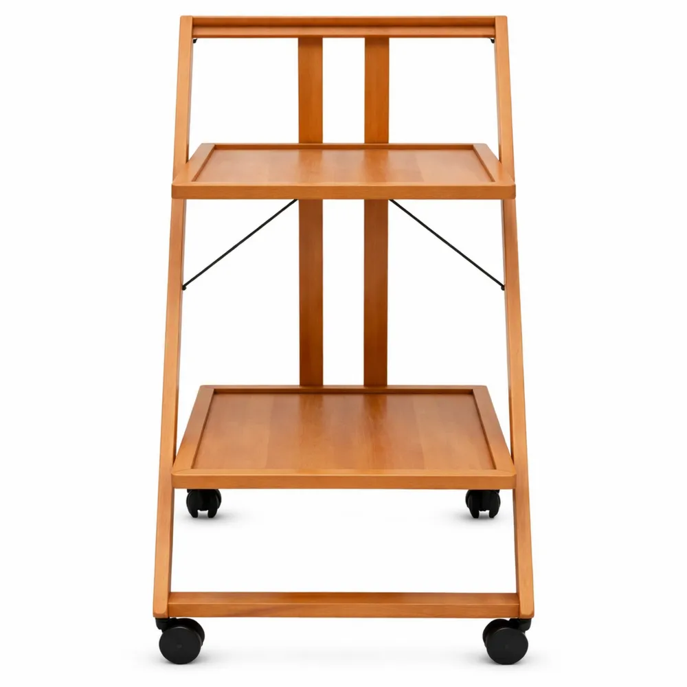 Carrello di Servizio in Legno Finitura Ciliegio