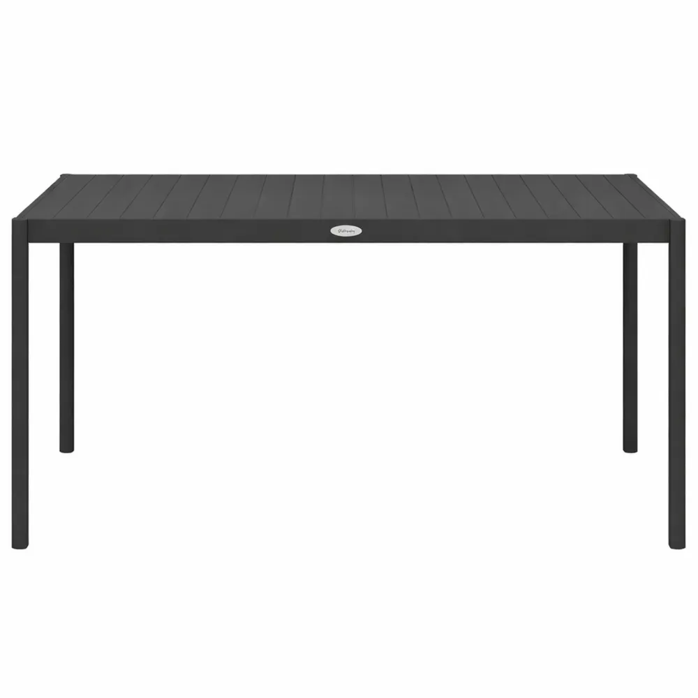 Tavolo da Giardino Rettangolare per 6 Persone in Alluminio e Acciaio, Adatto per Esterni