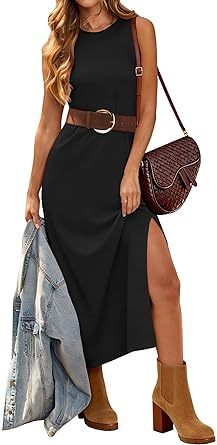 Zeagoo Women's Casual A-Line Dresses with Pockets Summer Floral Tshirt Dress Short Sleeve Mini Dress Flowy Sundresses