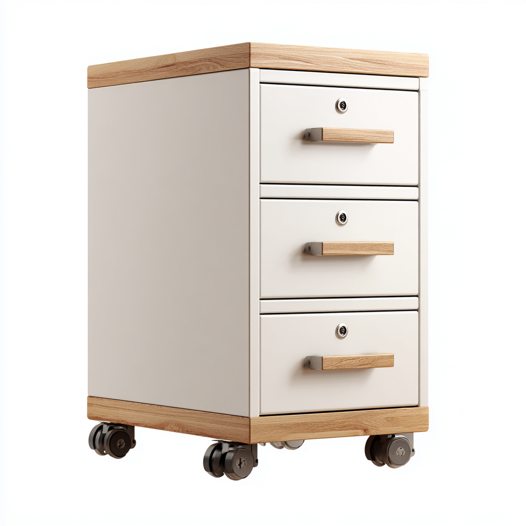 Aktenschrank Holzwerkstoff 45X40X62 Cm - Weiß-Eiche - Für Büro Und Homeoffice - Modernes Design-Nookmymart