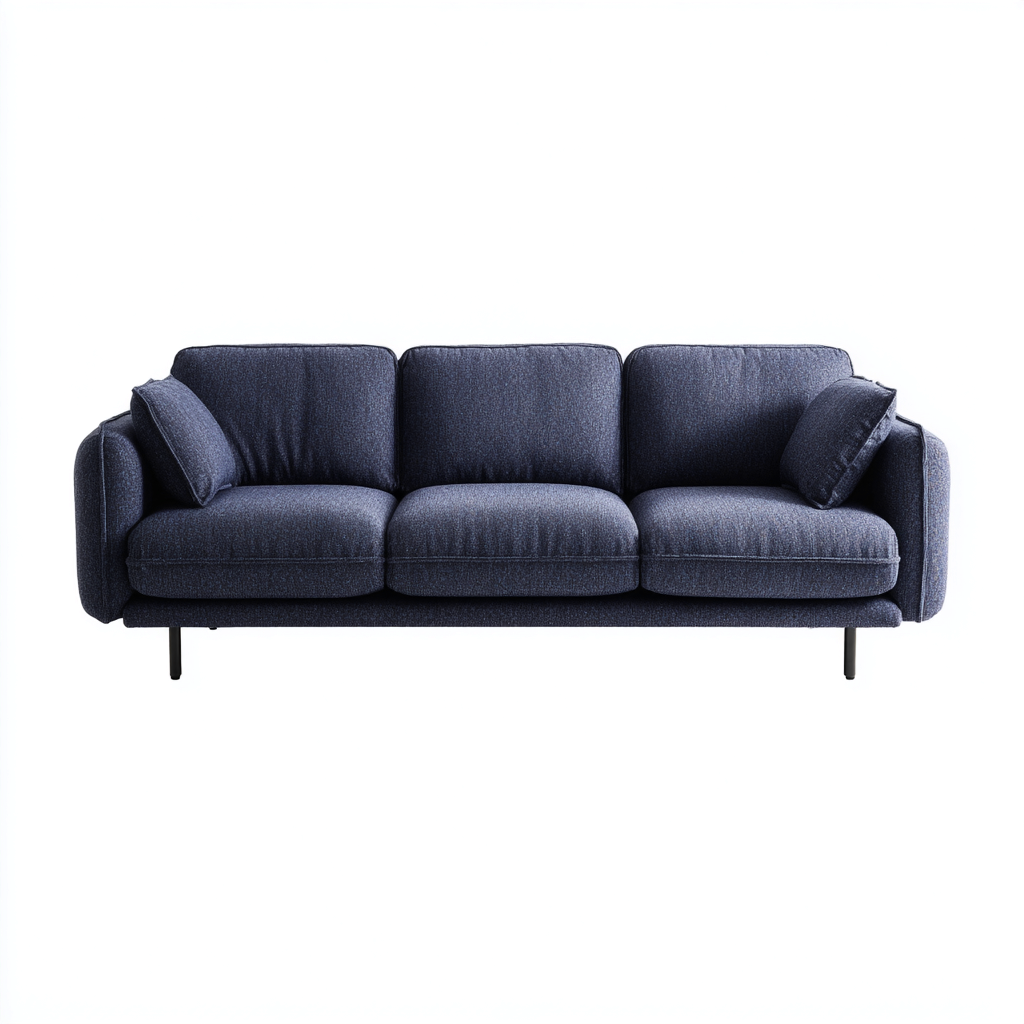 Dreisitzer-Sofa Stoff 210X85X80 Cm Dunkelblau Modernes Design-Nookmymart