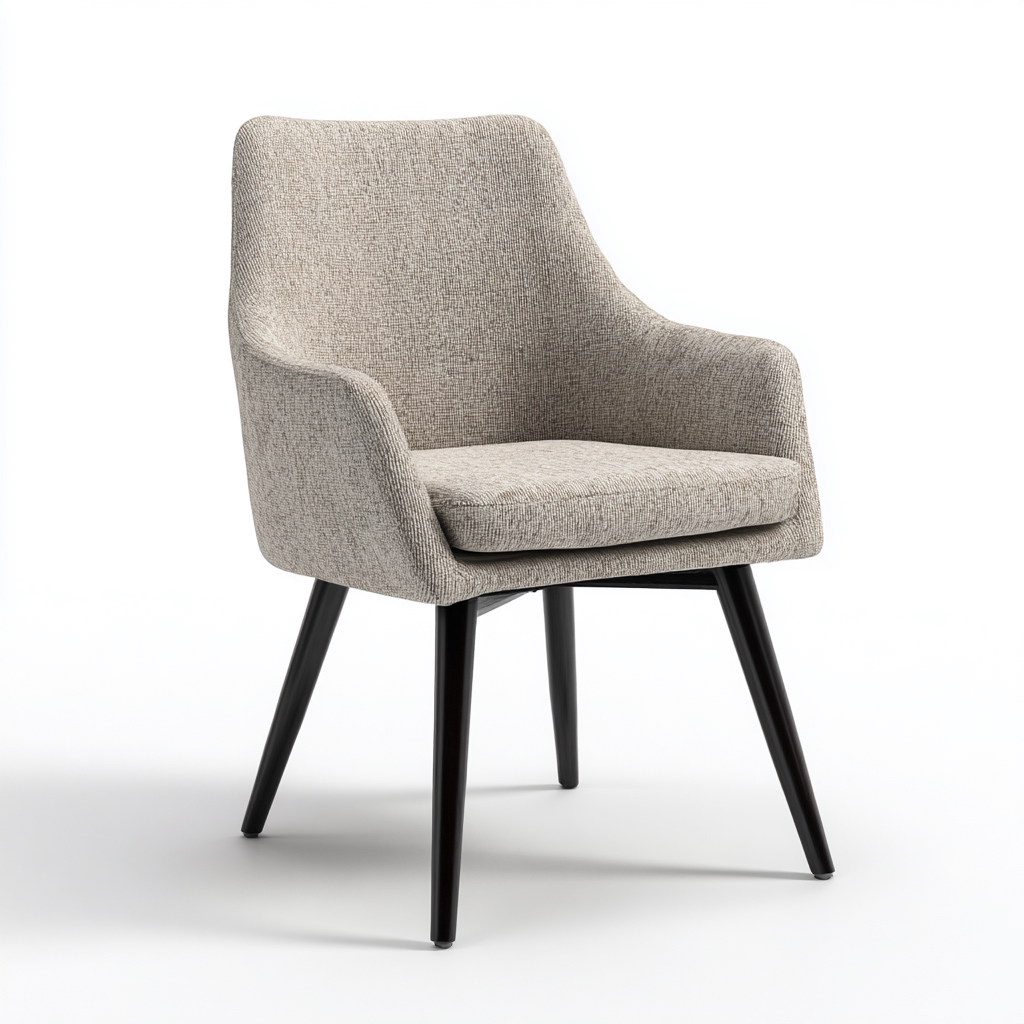 Esszimmerstuhl Stoff 55X58X88 Cm - Grau-Schwarz - Modernes Design - Für Esszimmer-Nookmymart